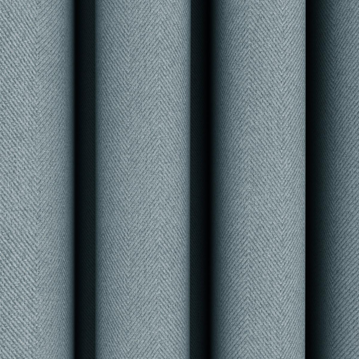 Rotterdam Herringbone Ashley Blue Blackout Eyelet Curtains Ashley Blue – image 3
