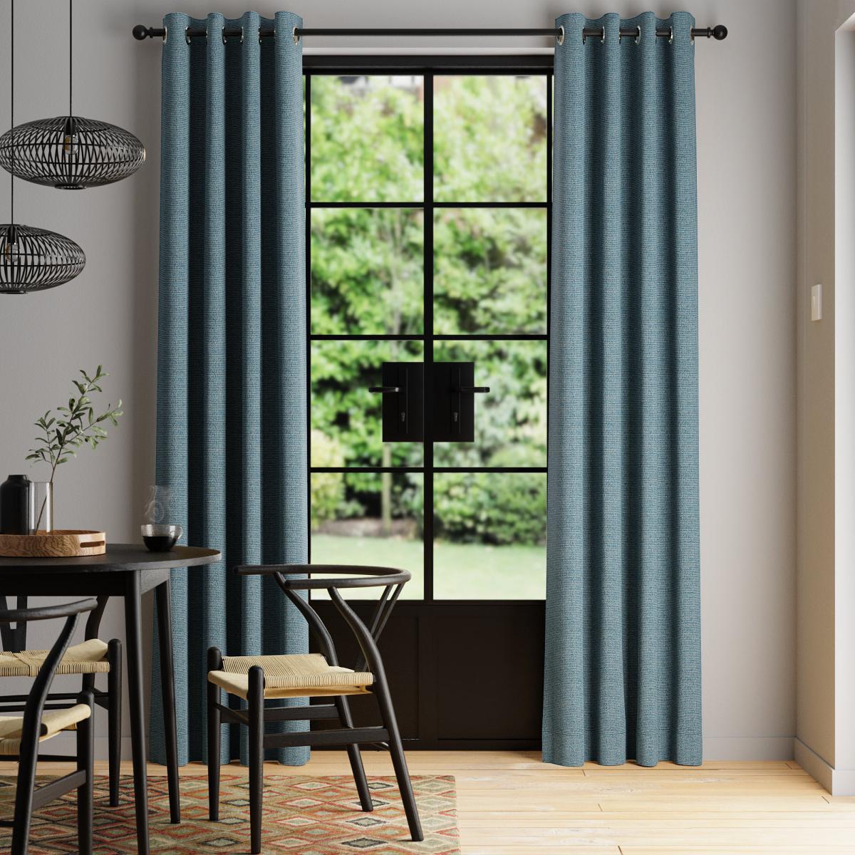 Eliza Ocean Thermal Eyelet Curtains Ocean – image 2