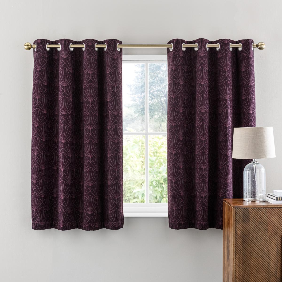 Gatsby Thermal Eyelet Curtains Aubergine Aubergine (Purple) – image 5