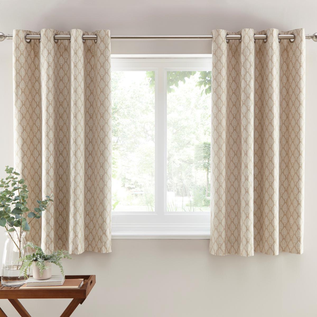 Connor Tree Warm Sand Eyelet Curtains Warm Sand – image 3