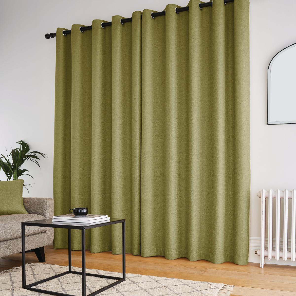 Bondi Olive Eyelet Curtains Olive (Green) – image 3