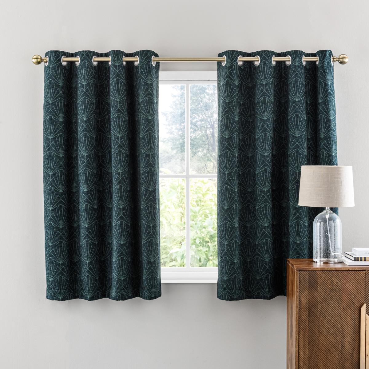 Gatsby Thermal Eyelet Curtains Jade Green Jade (Green) – image 5
