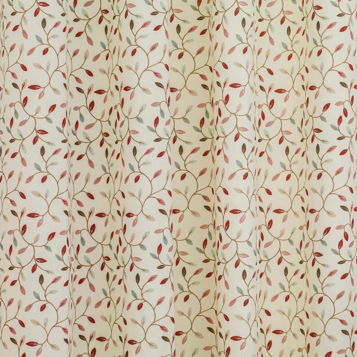 Juliet Mulberry Eyelet Curtains Red, Green and Beige – image 4