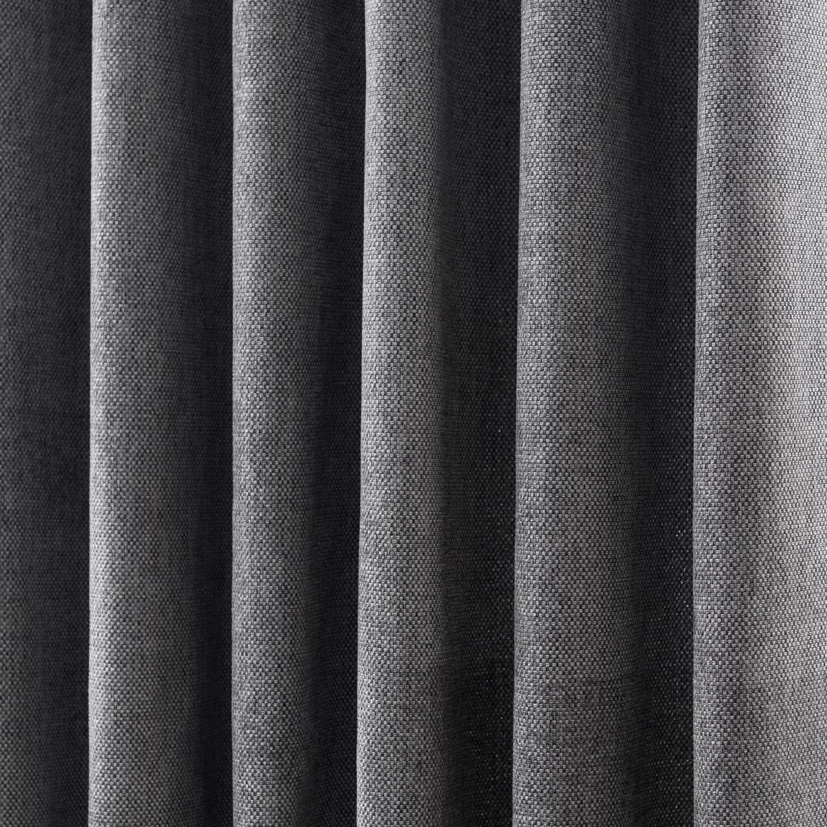 Oxford Grey Chenille Eyelet Curtains Grey – image 5