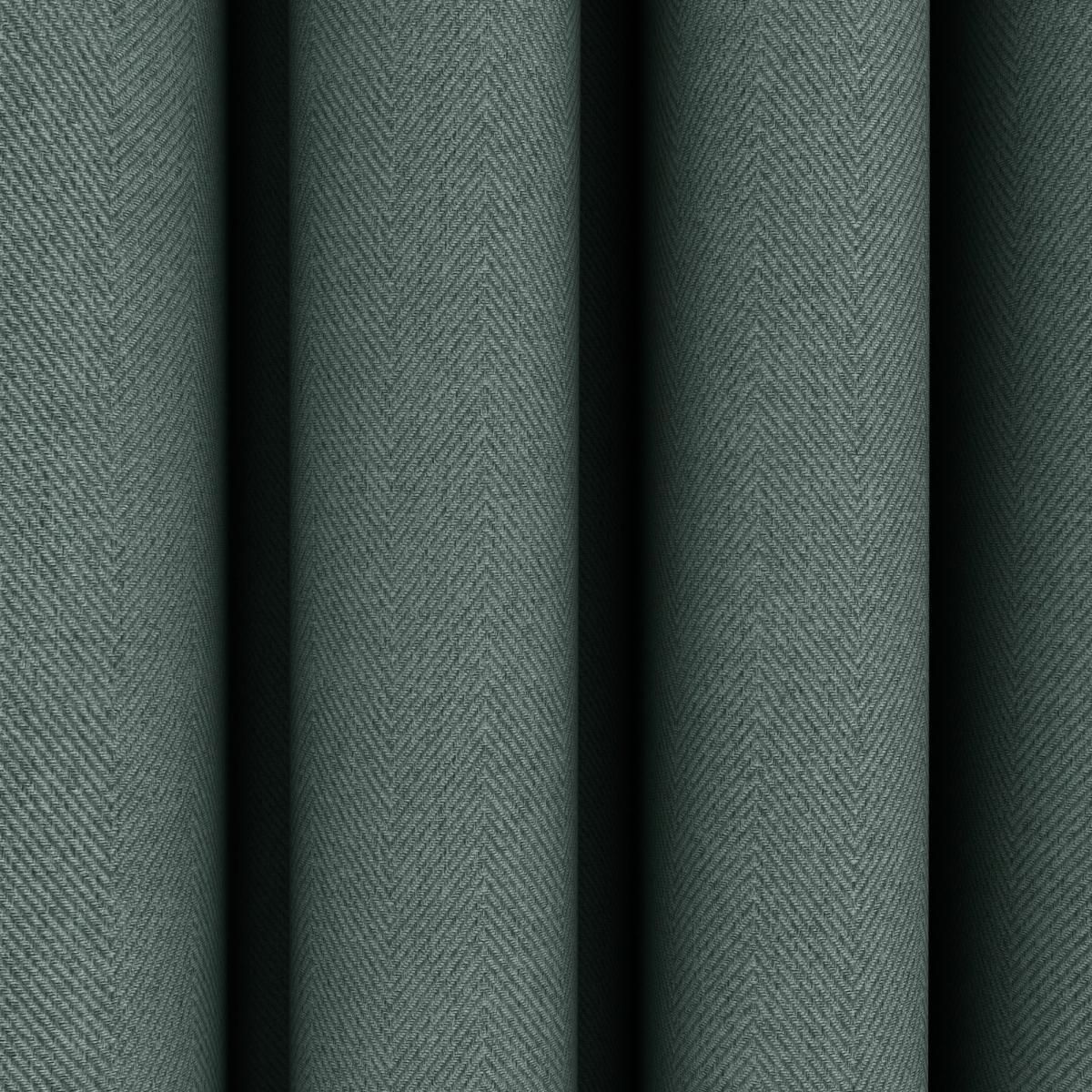 Rotterdam Herringbone Bottle Green Blackout Eyelet Curtains Green – image 3