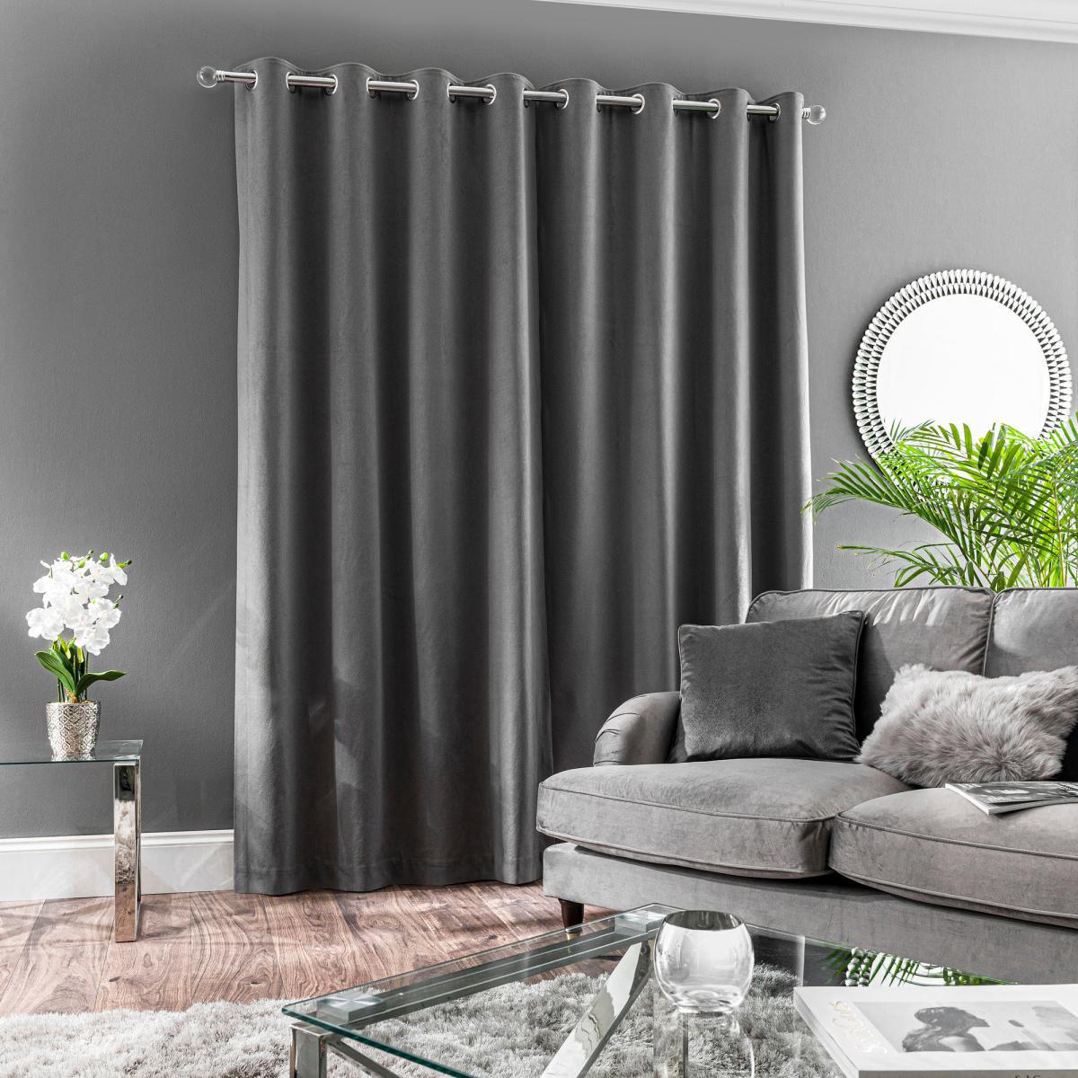 Sienna Charcoal Eyelet Curtains Charcoal – image 5