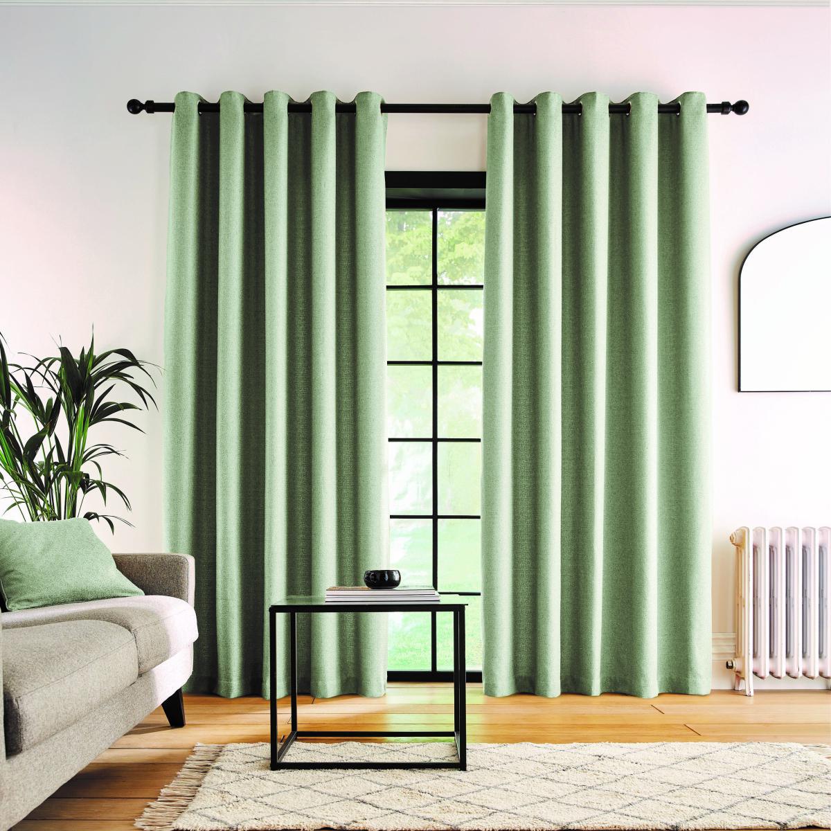 Bondi Sage Eyelet Curtains Sage (Green) – image 2