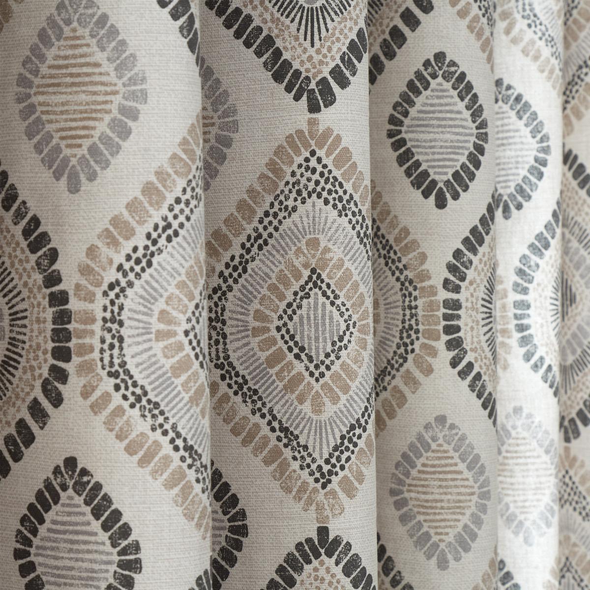 Pineapple Elephant Ziri Natural Eyelet Curtains Natural – image 3
