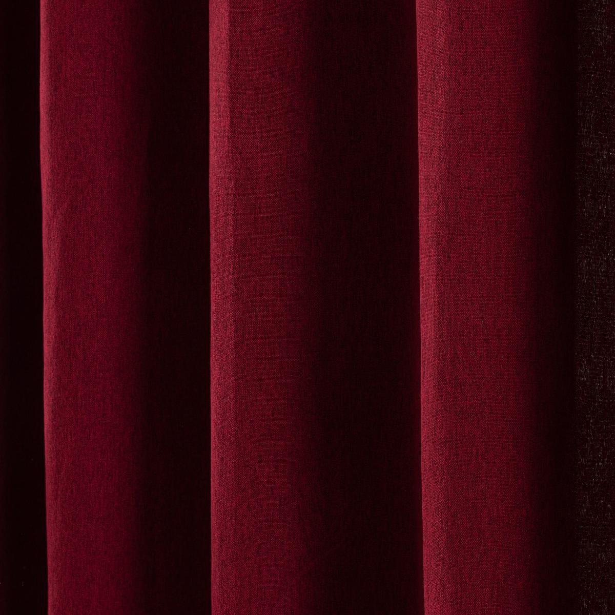 Luna Brushed Wine Blackout Eyelet Curtains Red – image 7