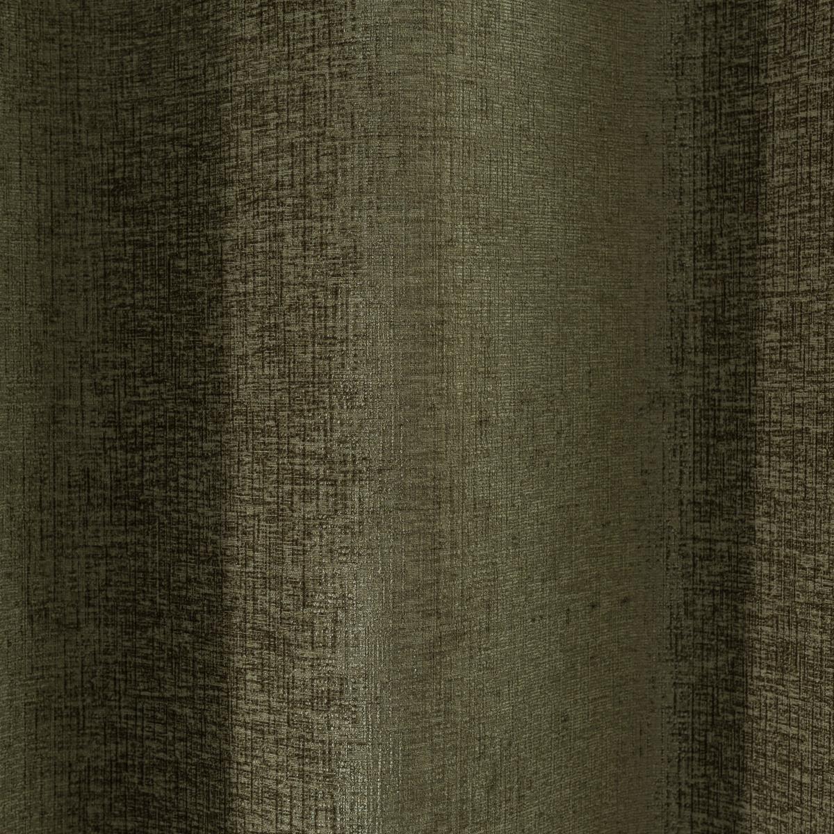 Chenille Olive Eyelet Curtains Green – image 3