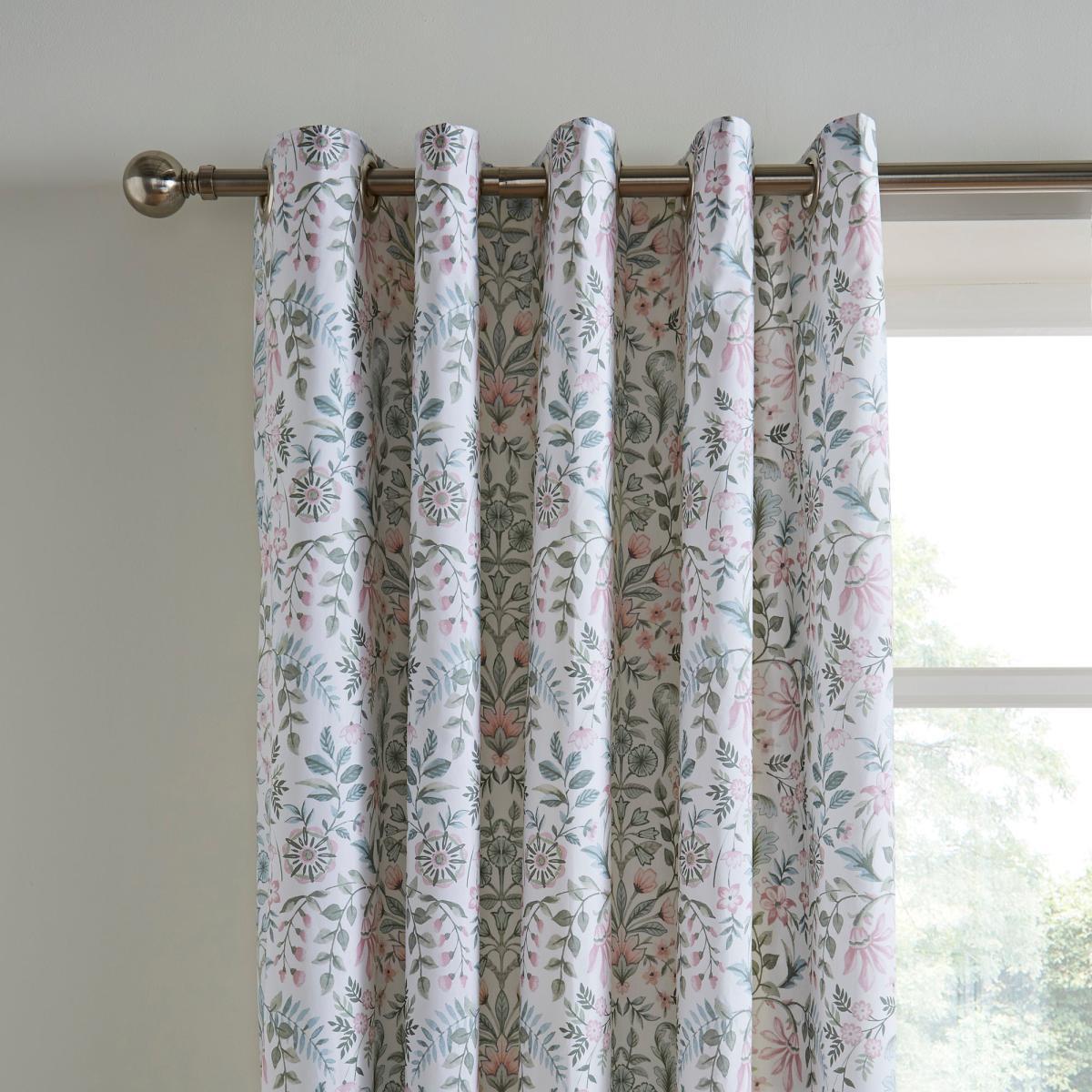 Dorothy Green Blackout Eyelet Curtains Green – image 2