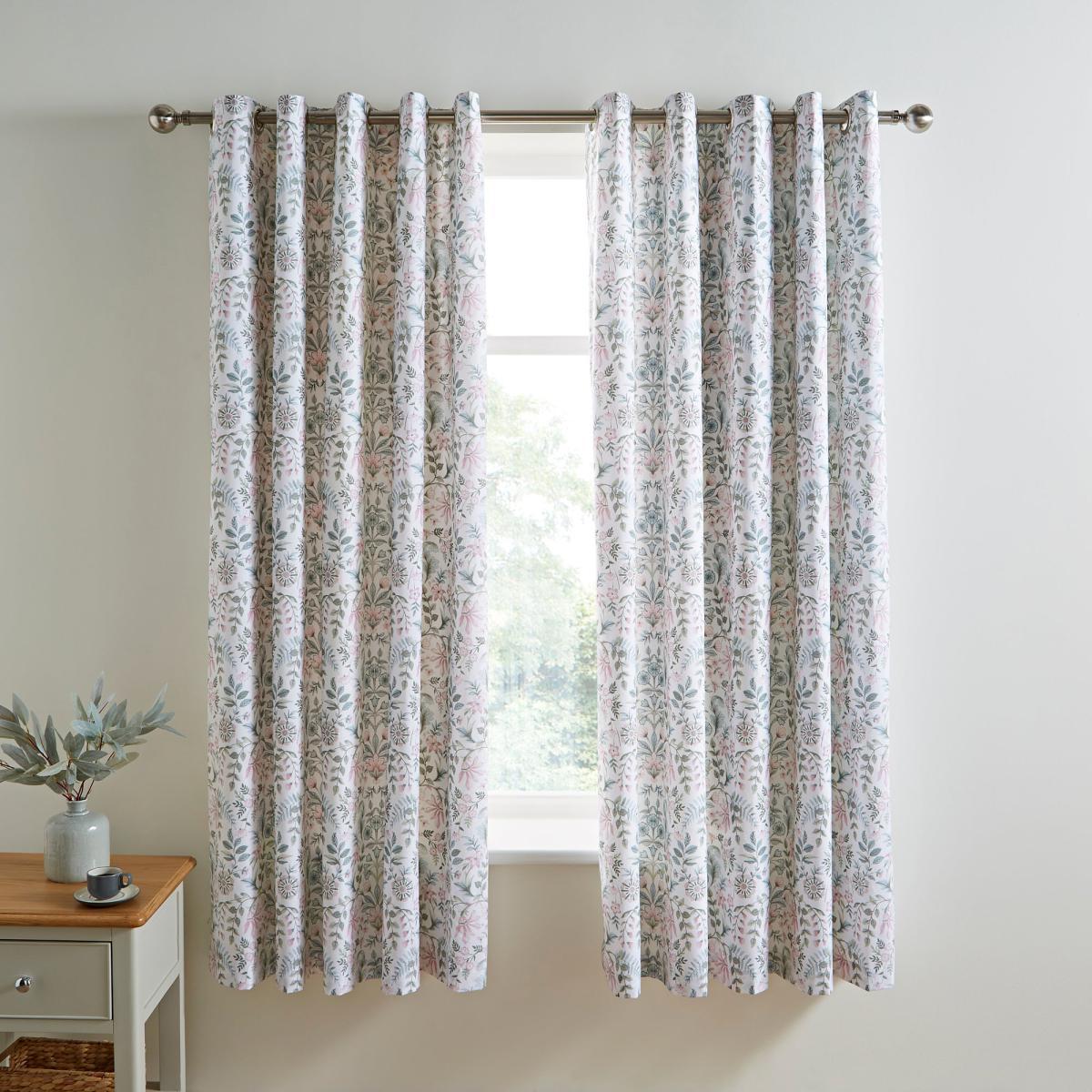 Dorothy Green Blackout Eyelet Curtains Green – image 1