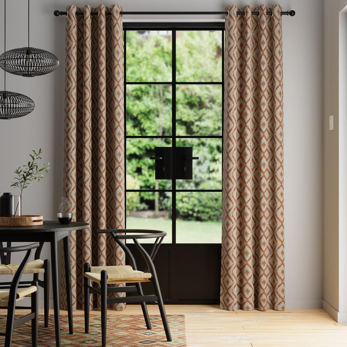 Imani Butterscotch Sheer Eyelet Curtains Butterscotch (Orange) – image 2