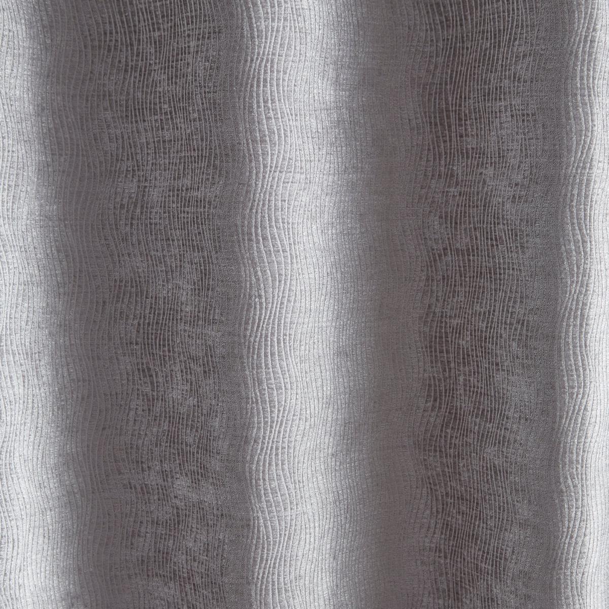 Chenille Silver Wave Eyelet Curtains Silver – image 4