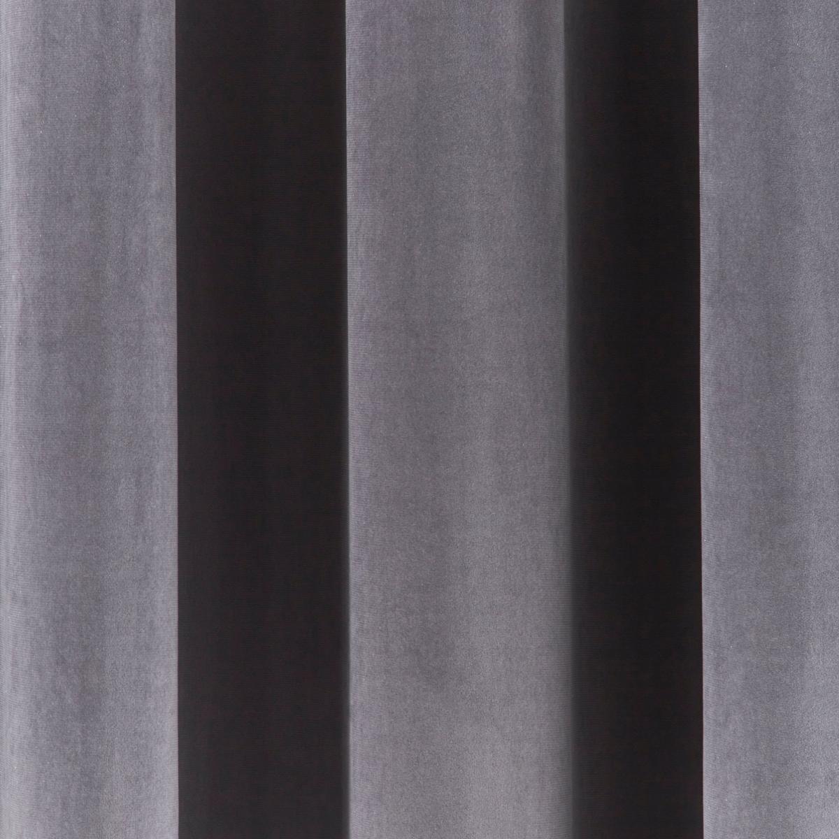Reversible Merlot and Charcoal Velour Eyelet Curtains Red and Charcoal – image 6