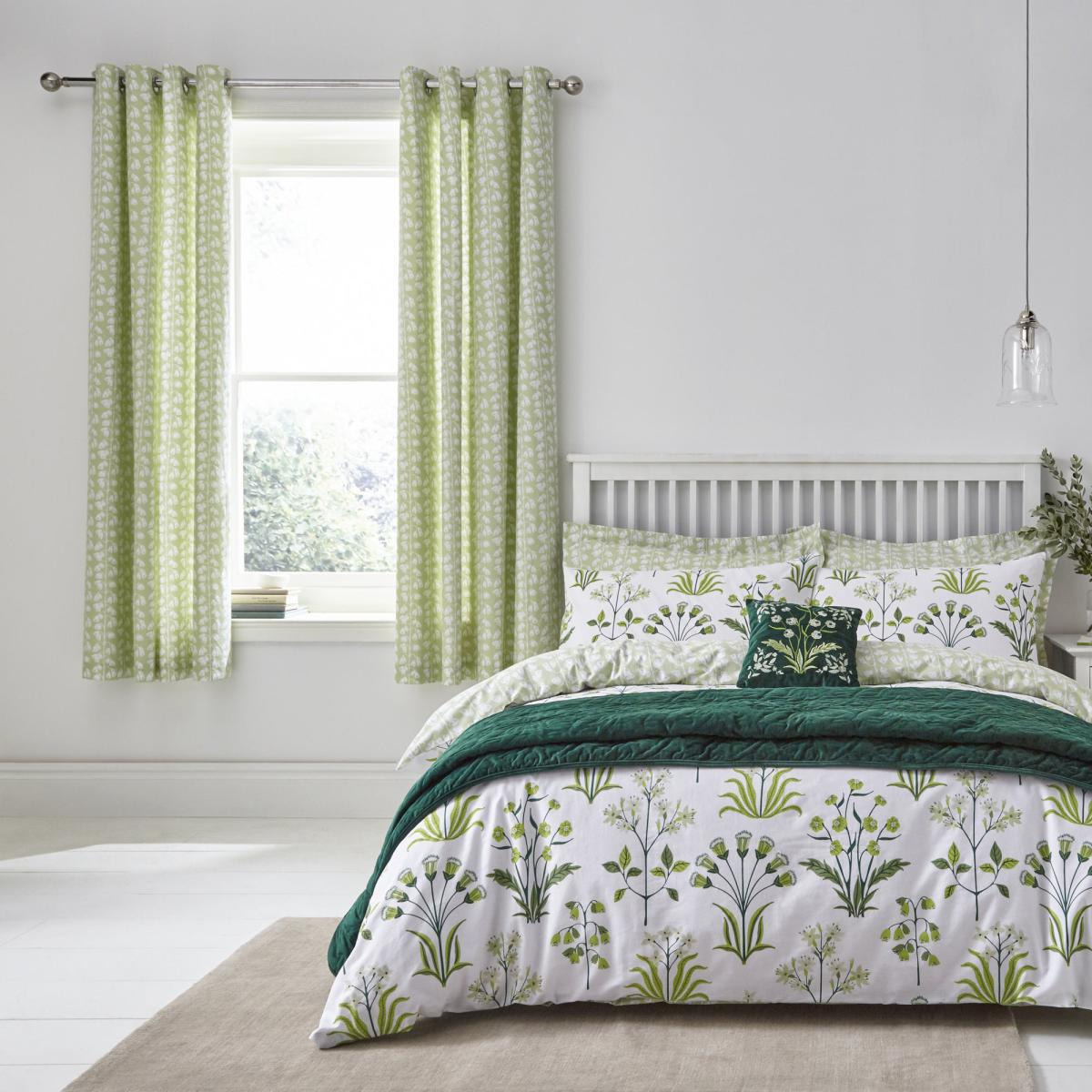 Florentina Green Blackout Eyelet Curtains Green – image 4