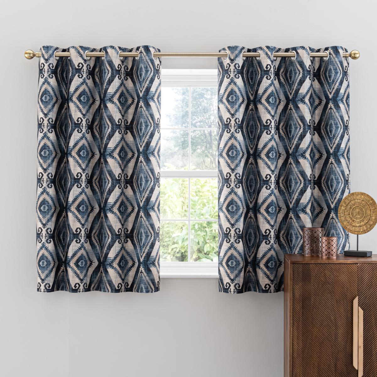 Santa Rosa Navy Eyelet Curtains Navy – image 4
