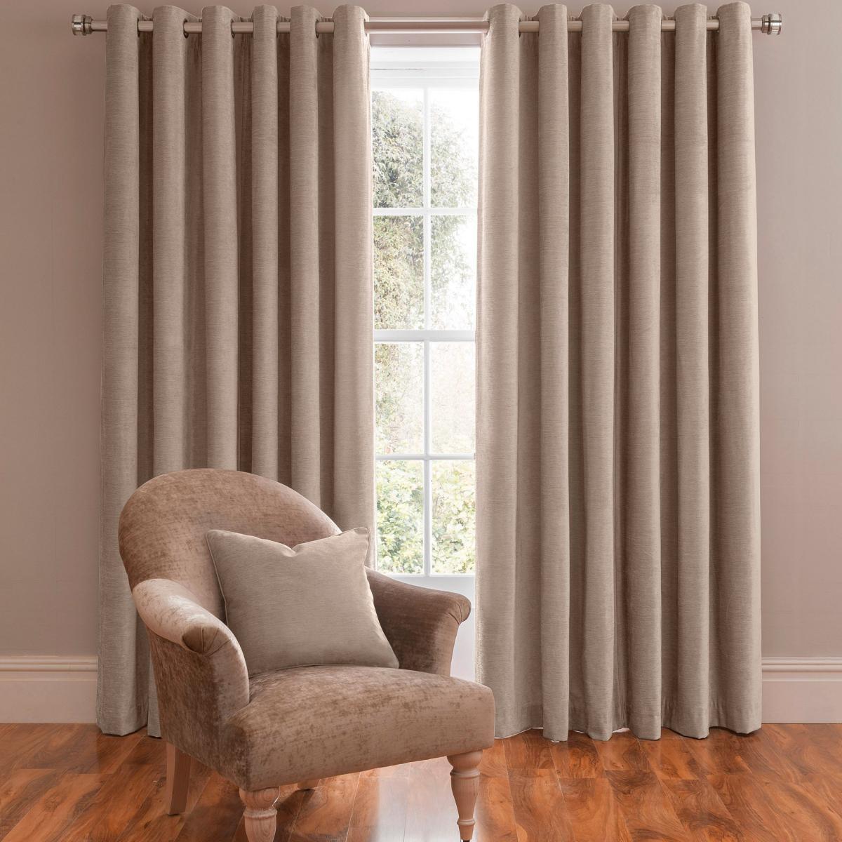 Dorma Lymington Cream Eyelet Curtains Cream – image 2