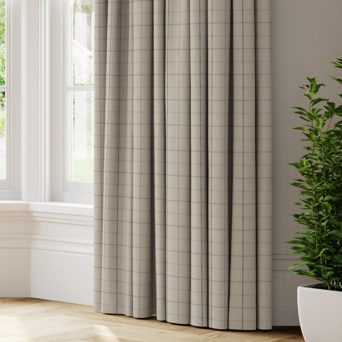 Nicole Check Made to Measure Curtains Nicole Check Grey – image 2