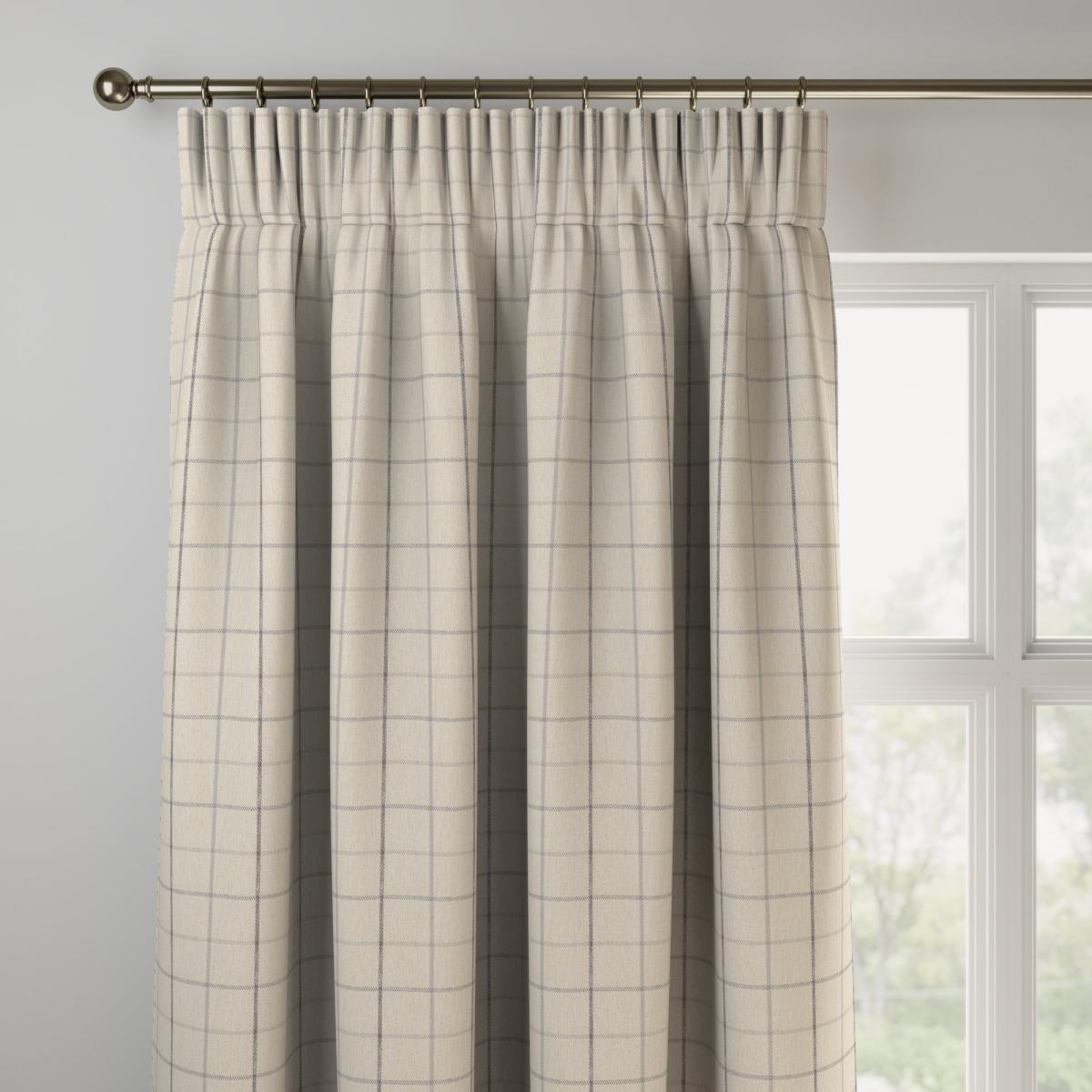 Nicole Check Made to Measure Curtains Nicole Check Grey – image 3