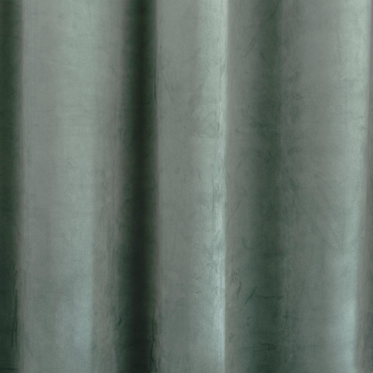 Isla Thermal Ultra Blackout Lilypad Eyelet Curtains Green – image 3
