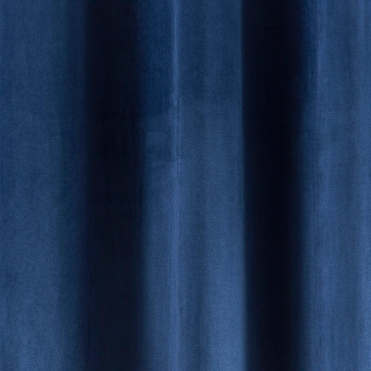 Reversible Peacock Green and Navy Velour Eyelet Curtains Green and Navy Blue – image 8