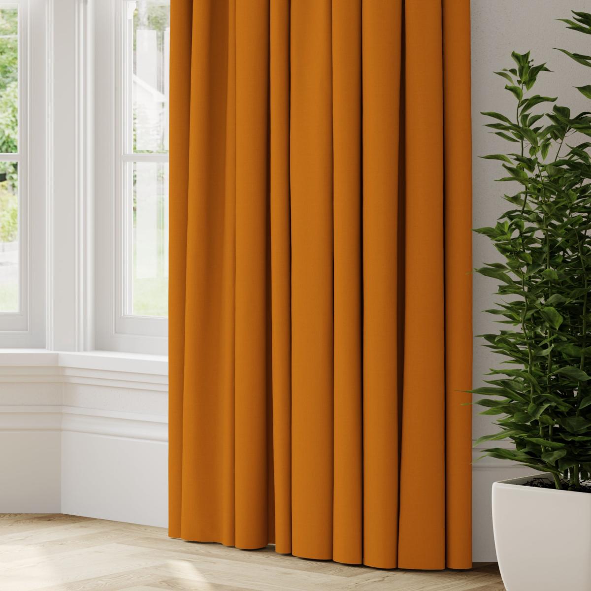 Panama Cotton Made to Measure Curtains Panama Clementine – image 2