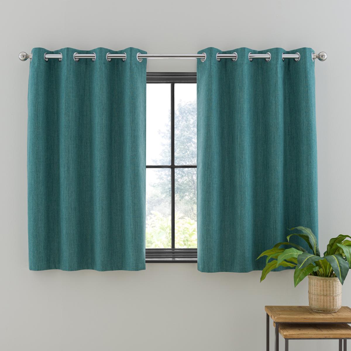 Solar Soft Emerald Blackout Eyelet Curtains Soft Emerald – image 6