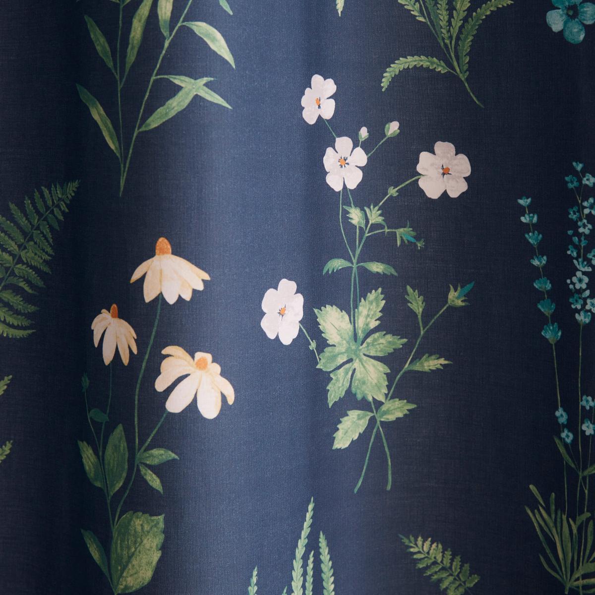 Garden Botanical Navy Blackout Eyelet Curtains Navy – image 4