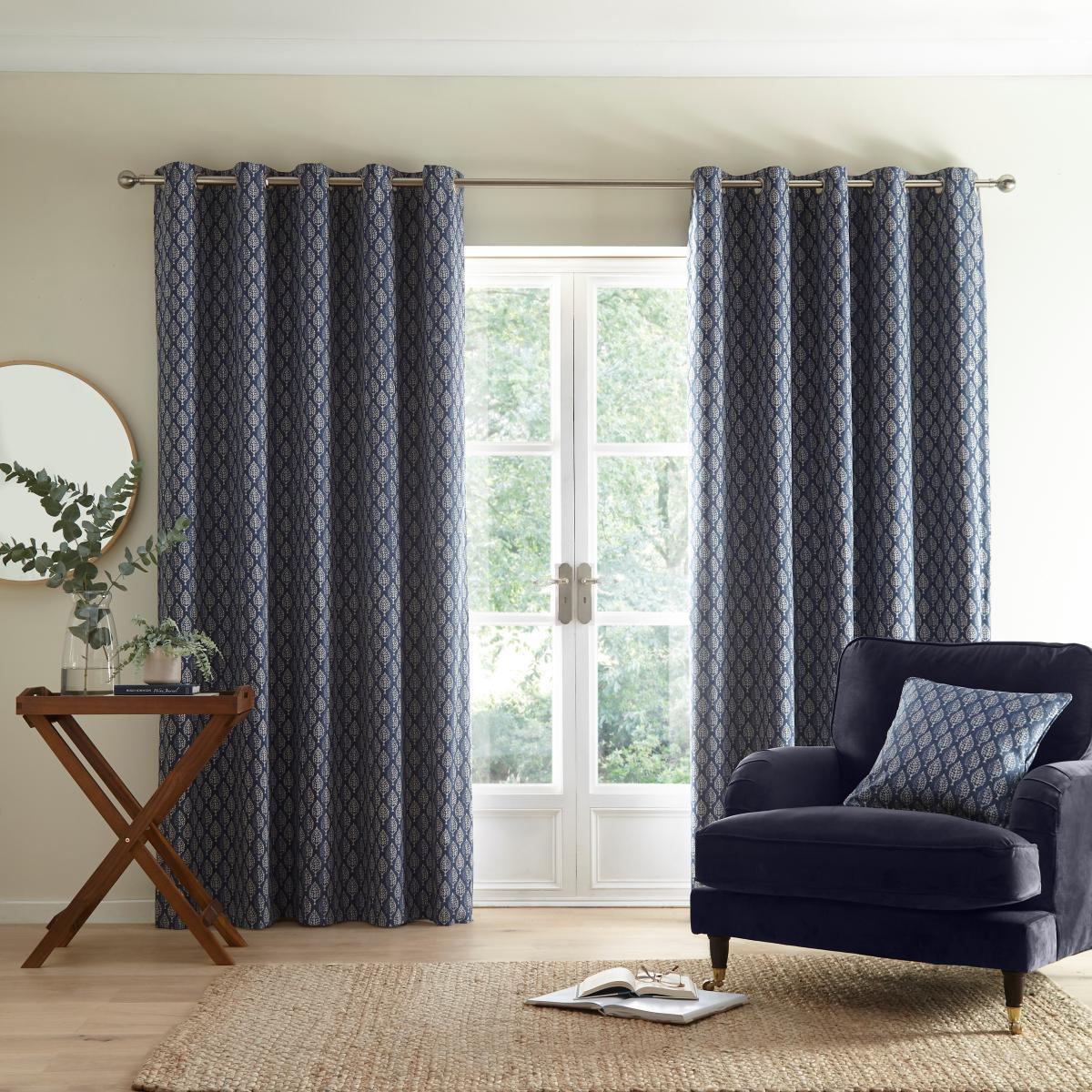 Connor Tree Folkestone Blue Eyelet Curtains Folkstone Blue – image 2