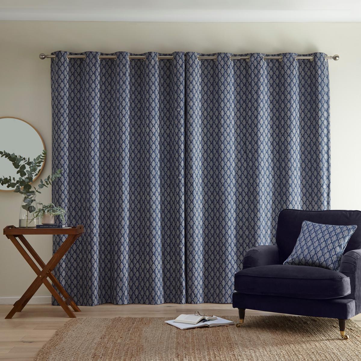 Connor Tree Folkestone Blue Eyelet Curtains Folkstone Blue – image 4