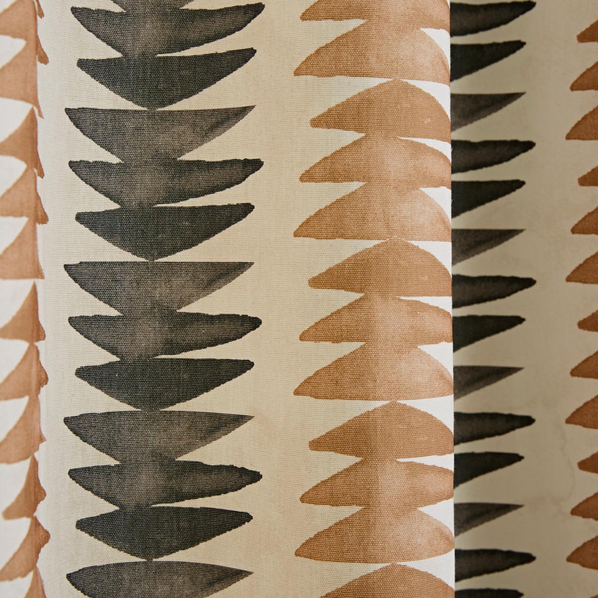 Global Stripe Camel Eyelet Curtains Camel – image 3