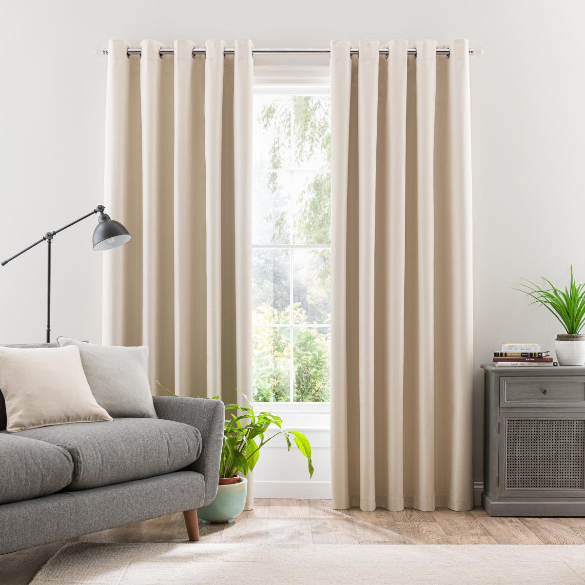 Montreal Cream Thermal Ultra Blackout Eyelet Curtains Cream – image 2