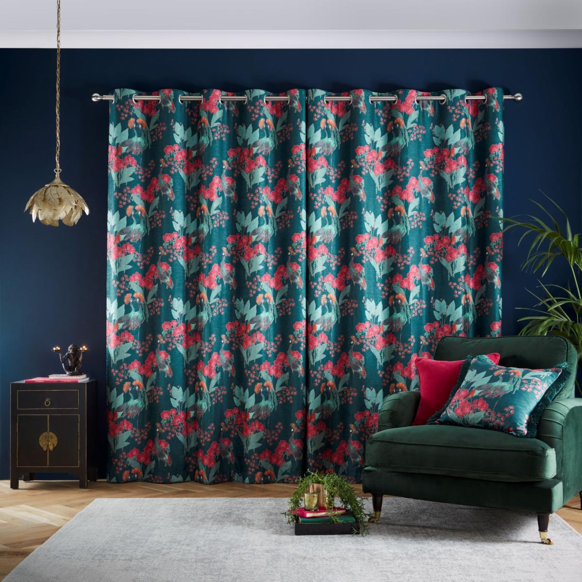 Mariba Emerald Eyelet Curtains Emerald – image 4