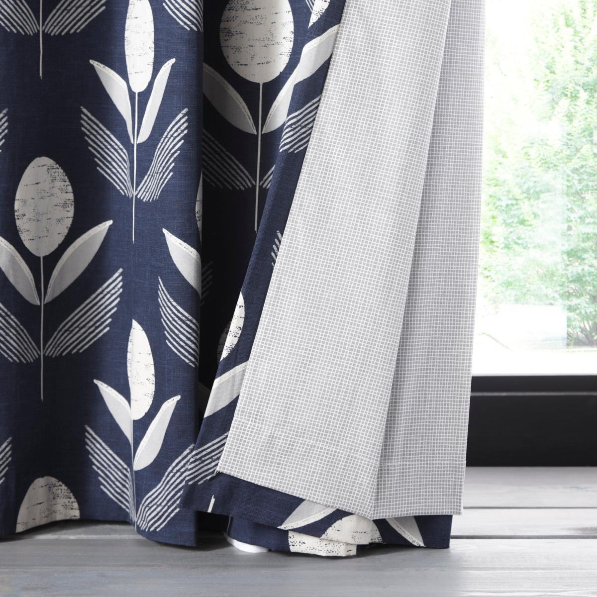 Elements Arna Navy Eyelet Curtains Navy – image 5