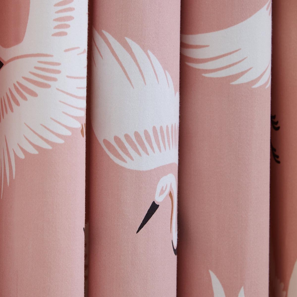Flying Cranes Blush Eyelet Curtains Blush – image 3