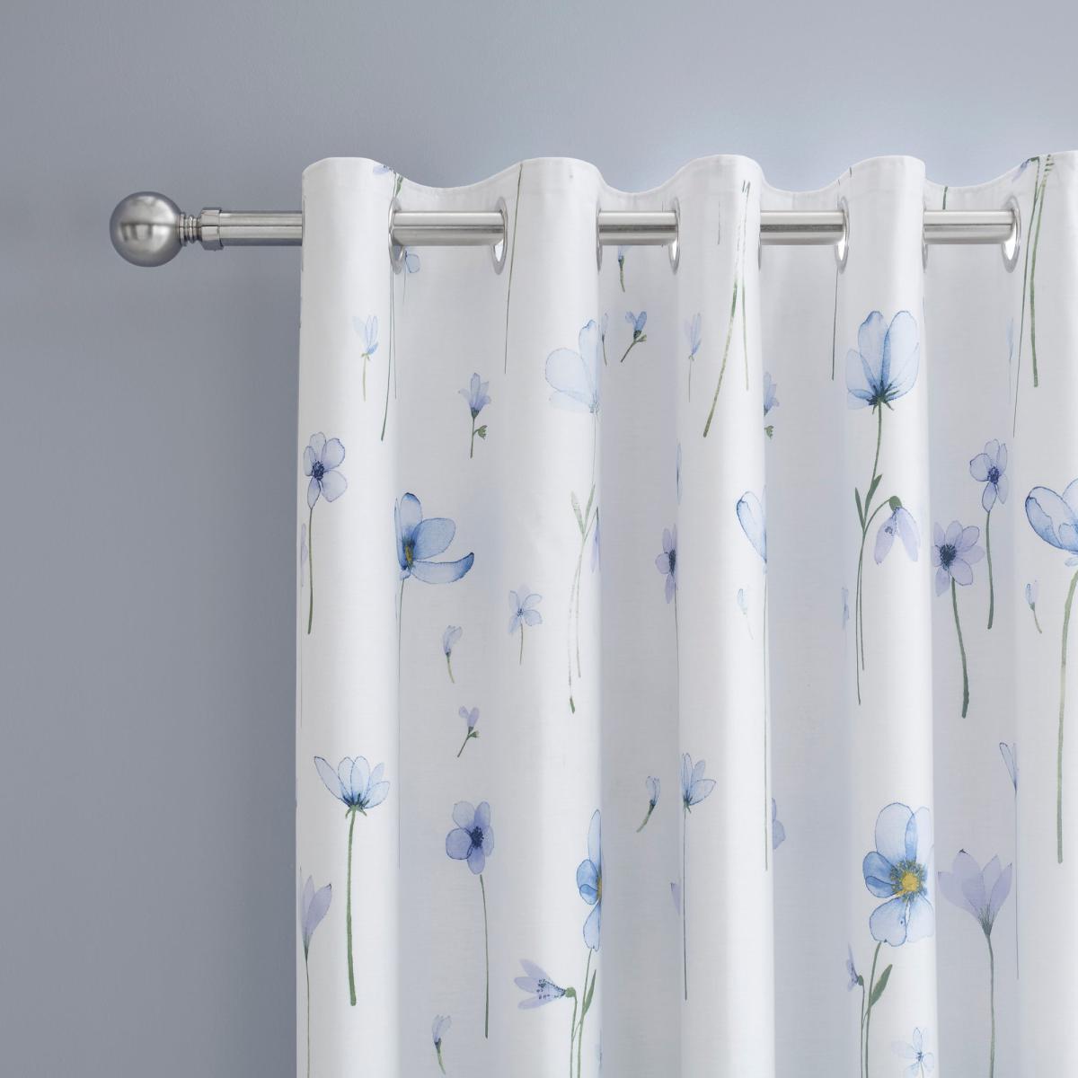 Maddie Blue Blackout Eyelet Curtains White and Blue – image 2