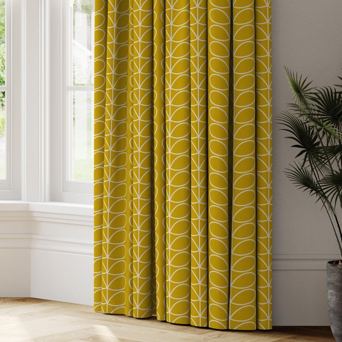 Orla Kiely Linear Stem Made to Measure Curtains yellow – image 1