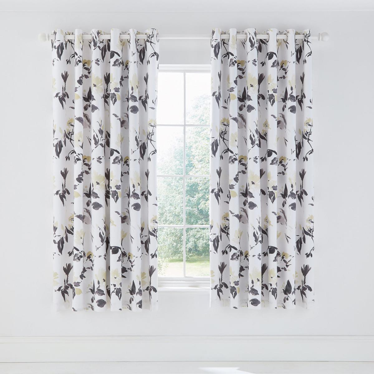 Helena Springfield Moda Peregrine Eyelet Curtain Charcoal, White and Yellow – image 3