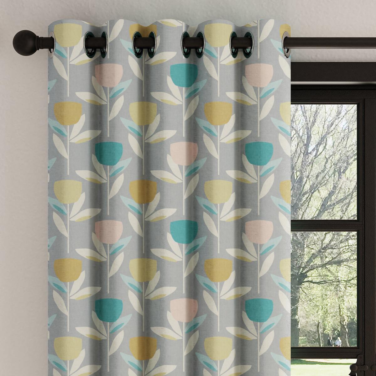 Aina Eyelet Curtains MultiColoured – image 1