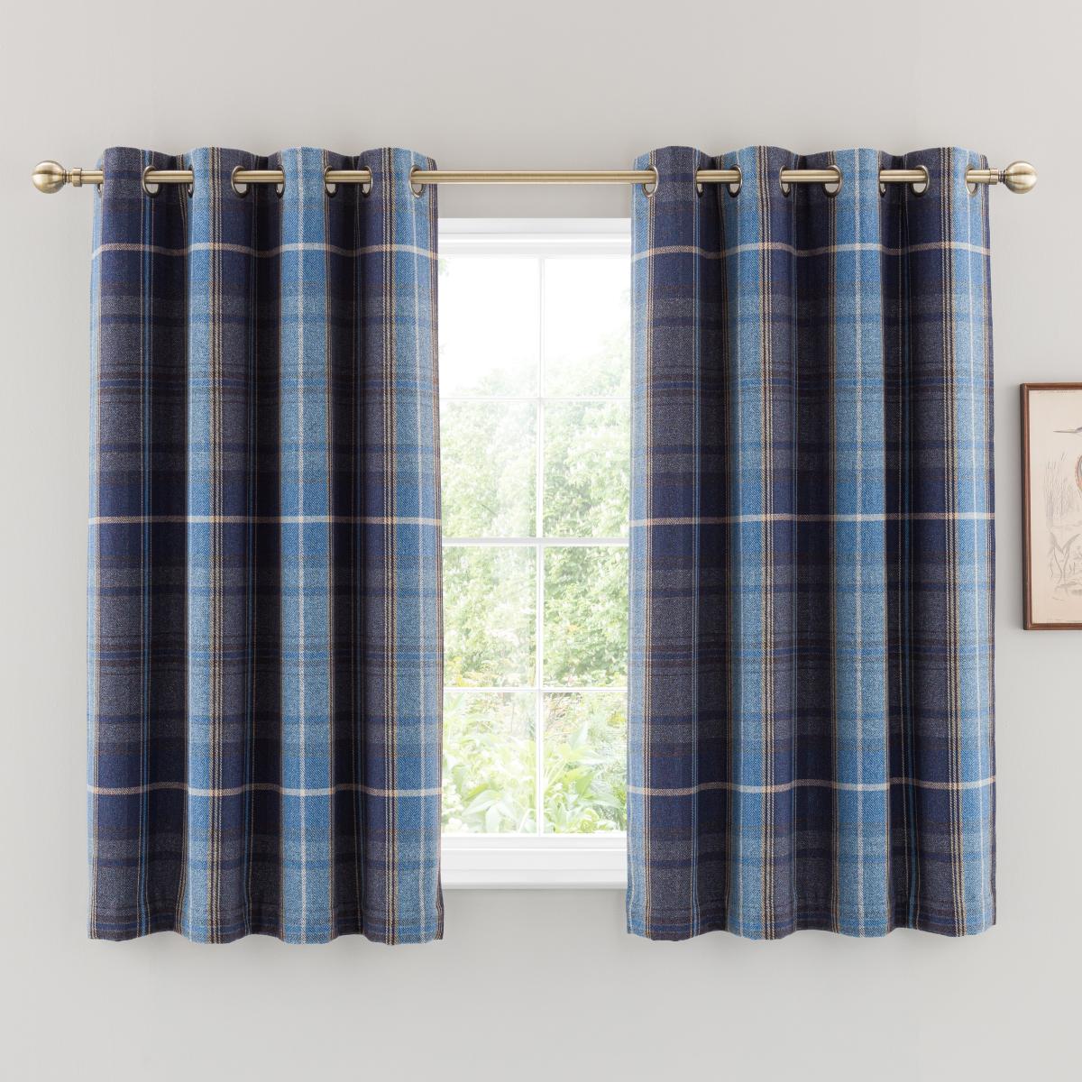Haddington Eyelet Curtains Blue Blue – image 5