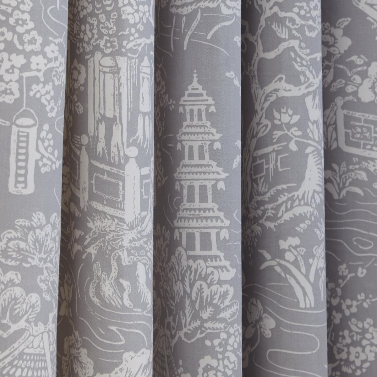 Pagoda Grey Eyelet Curtains Grey – image 3