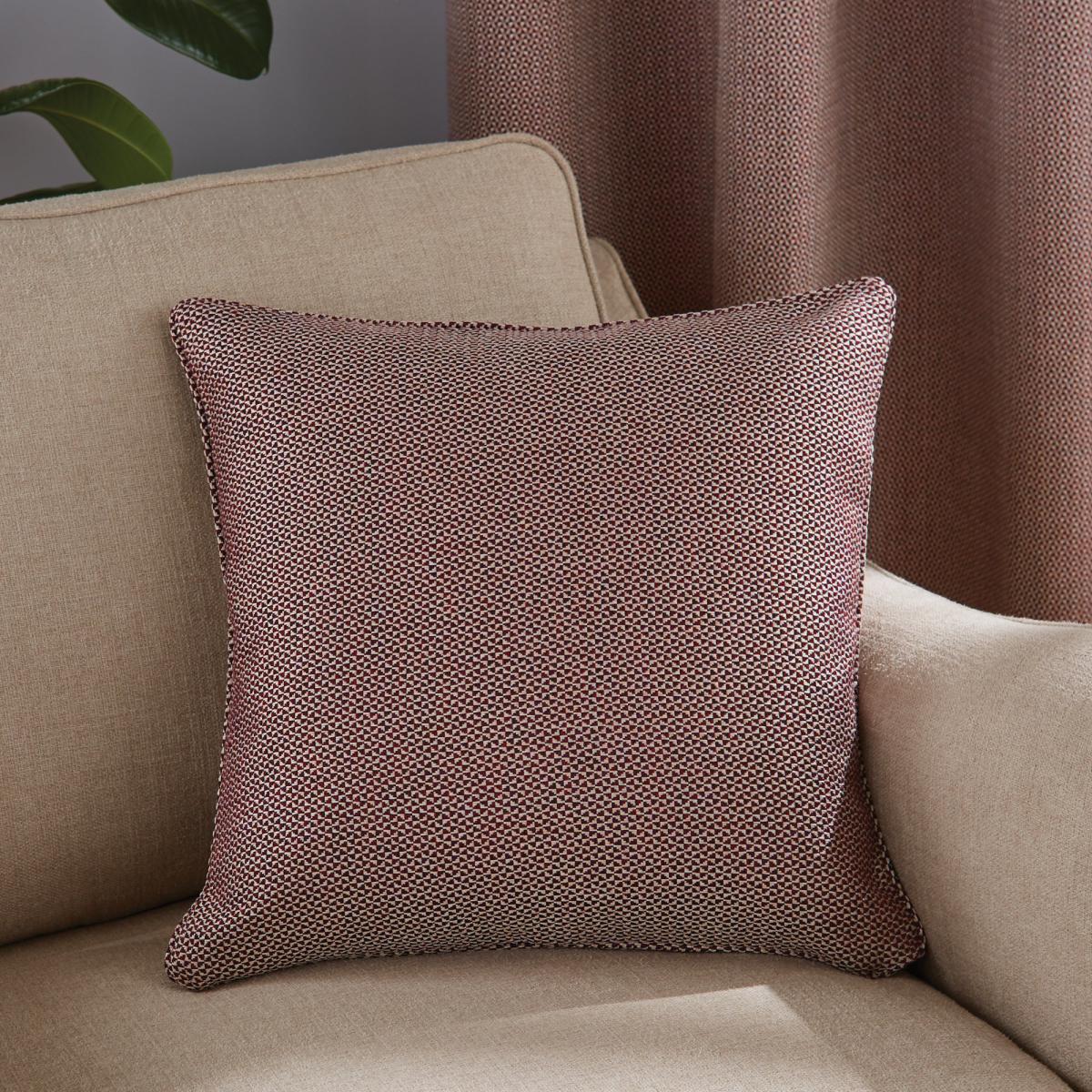 Harper Merlot Eyelet Curtains Red – image 5