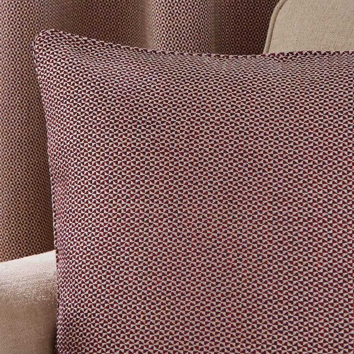Harper Merlot Eyelet Curtains Red – image 6