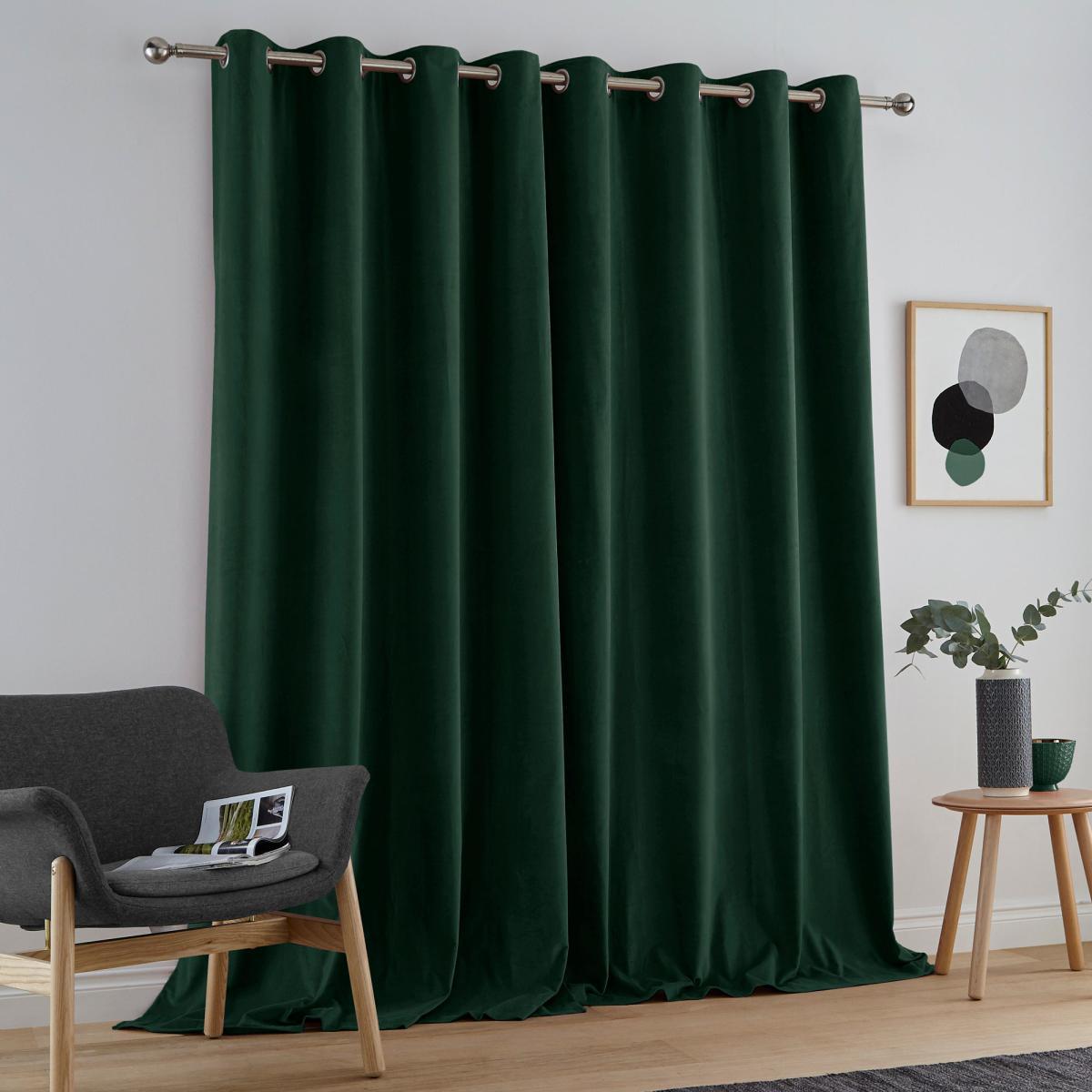 Peyton Emerald Eyelet Curtains Green – image 5