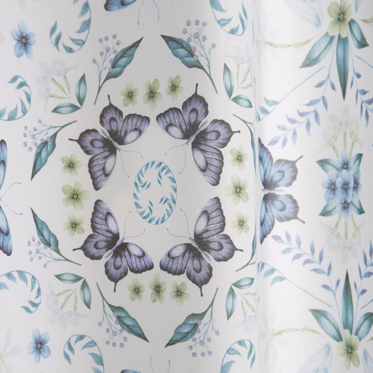 Fantastical Gardens Blue Blackout Eyelet Curtains Blue – image 2