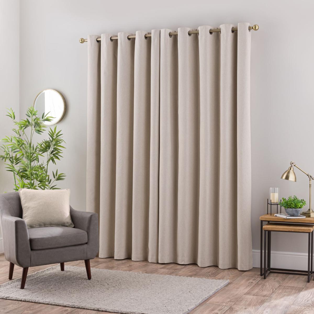 Ultra Luna Natural Eyelet Blackout Curtain Natural – image 4