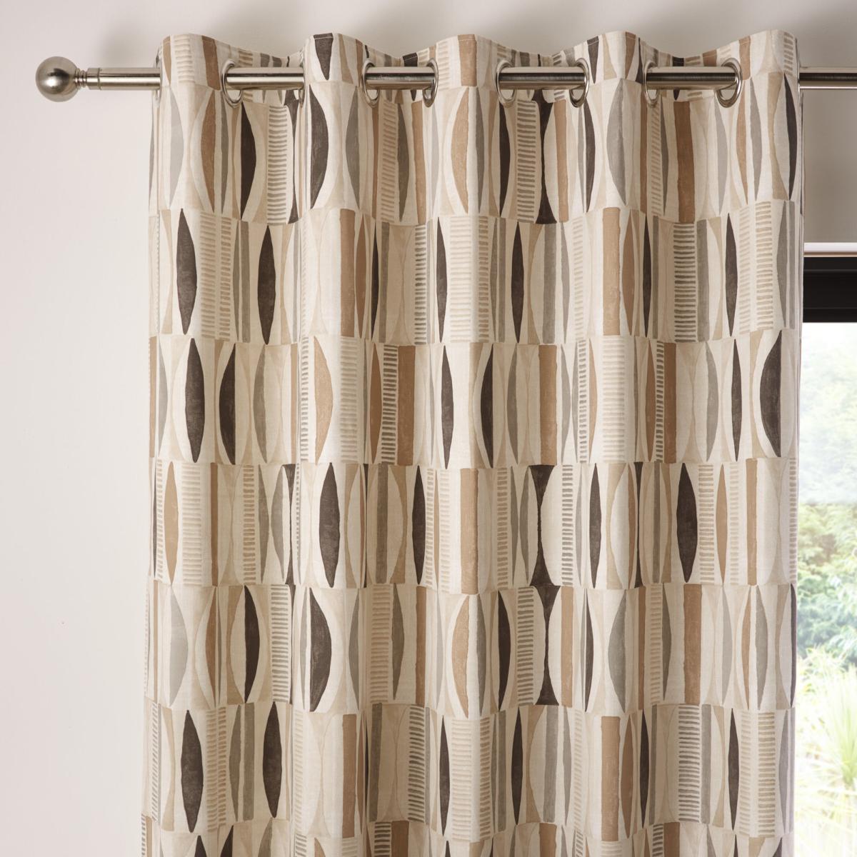 Cuba Natural Eyelet Curtains Natural – image 1