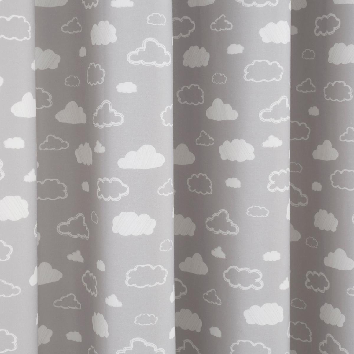 Cloud Grey Eyelet Curtains Grey – image 3