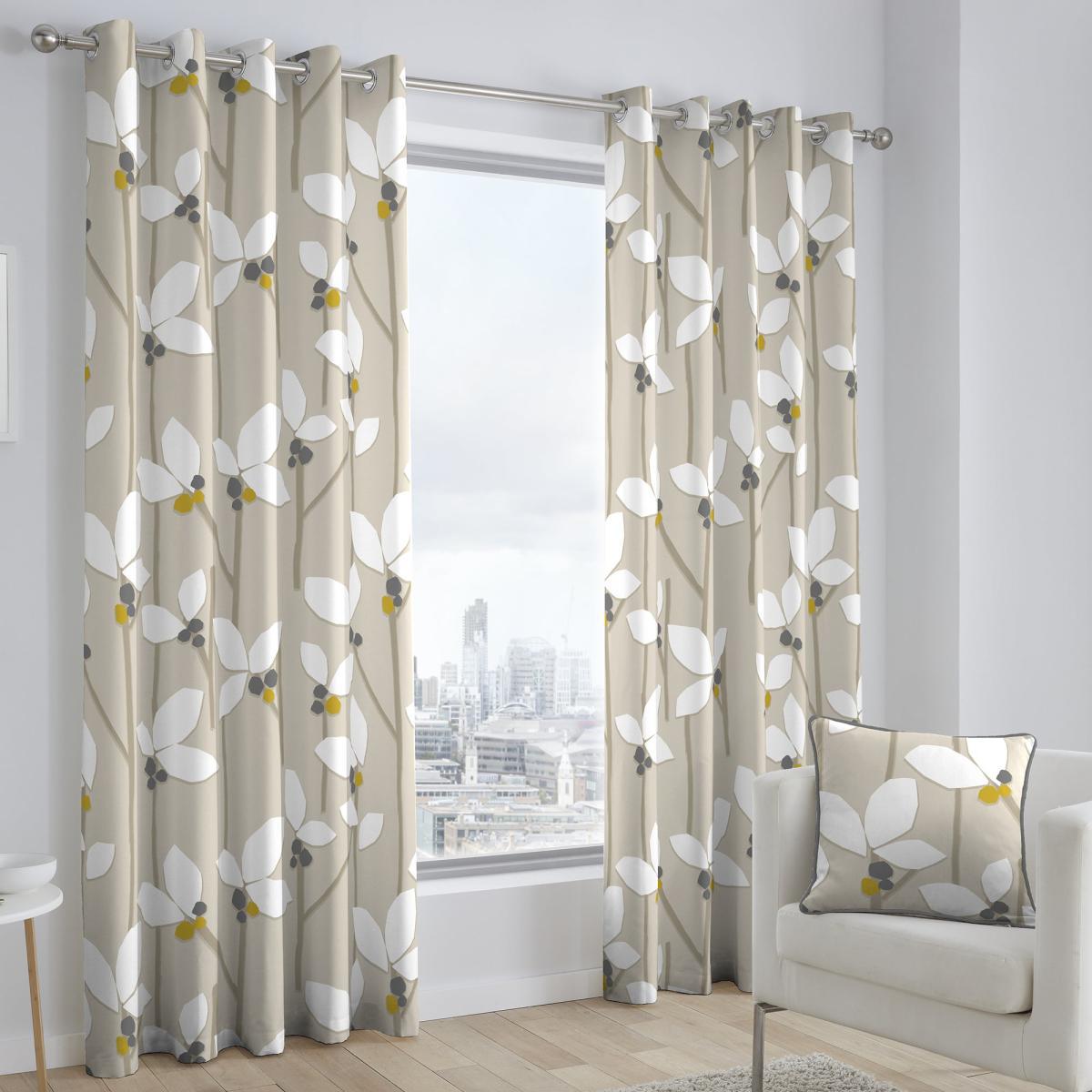 Fusion Kalmar Natural Eyelet Curtains Natural – image 3